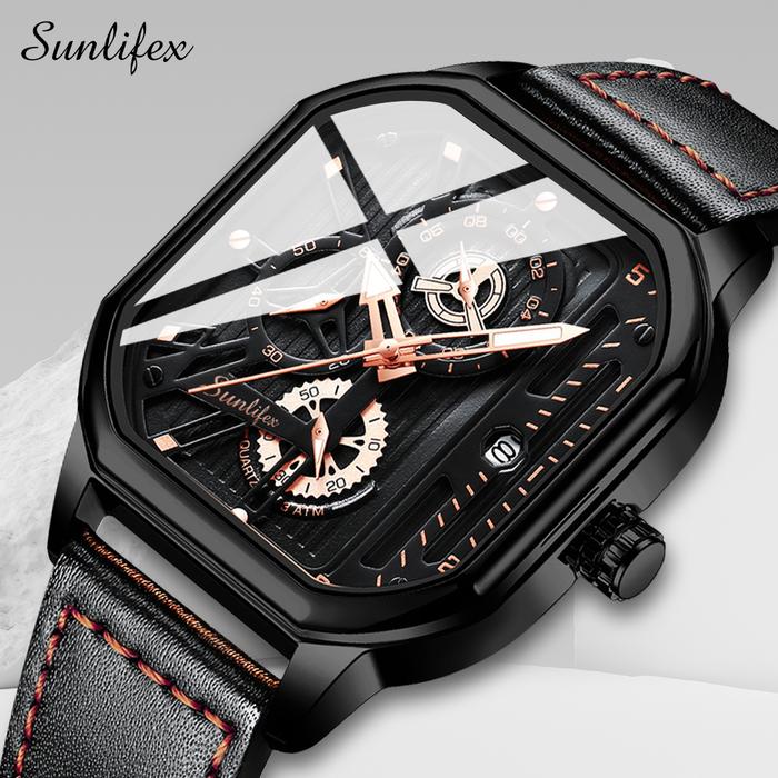 Gambar Sunlifex Jam Tangan Pria Original Bercahaya Kalender Kuarsa Olahraga - black dari Rebirth Jam Tangan undefined Tokopedia