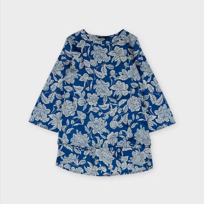 Gambar URBAN&CO Fashion Asymmetric Blouse Printed Sateen - V648 - F21 - BLUE, M dari URBAN&CO OFFICIAL undefined Tokopedia