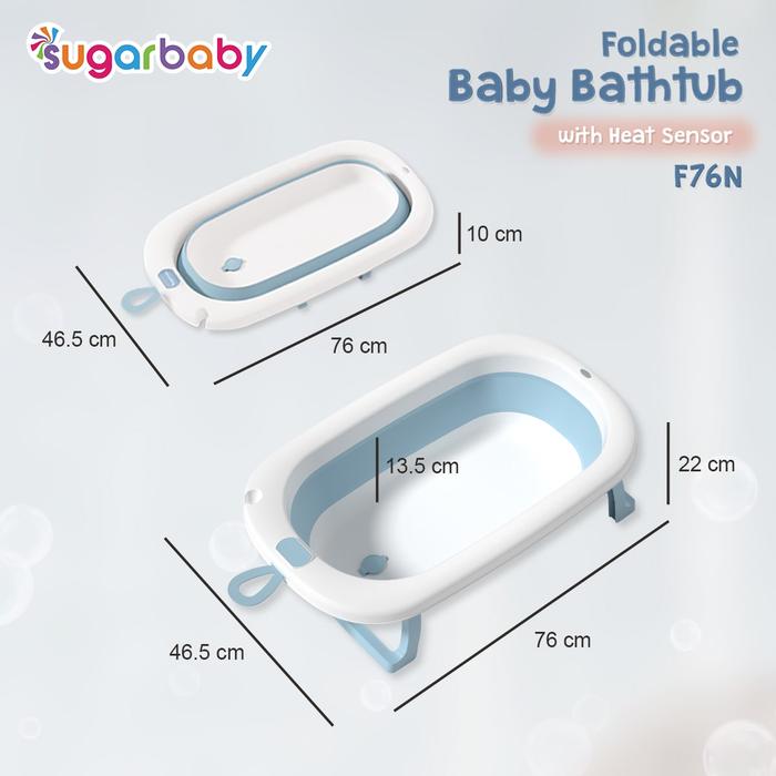 Gambar Sugarbaby foldable baby bathtub dengan sensor panas F79 / Sugar Baby Bak Mandi Bayi Lipat dengan sensor panas - F76N (76CM), PEACH dari Sugarbaby.co.id undefined Tokopedia