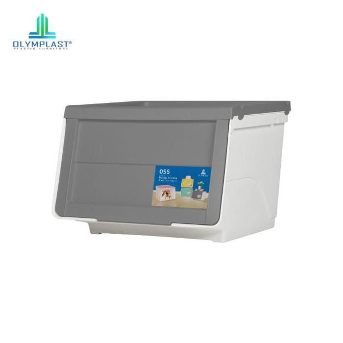 Gambar Paket 3pcs OSS/Olymplast Storage Solutions/Box Penyimpanan Serbaguna - Grey Pastel, 3 pcs dari Adhisti Adiratna undefined Tokopedia