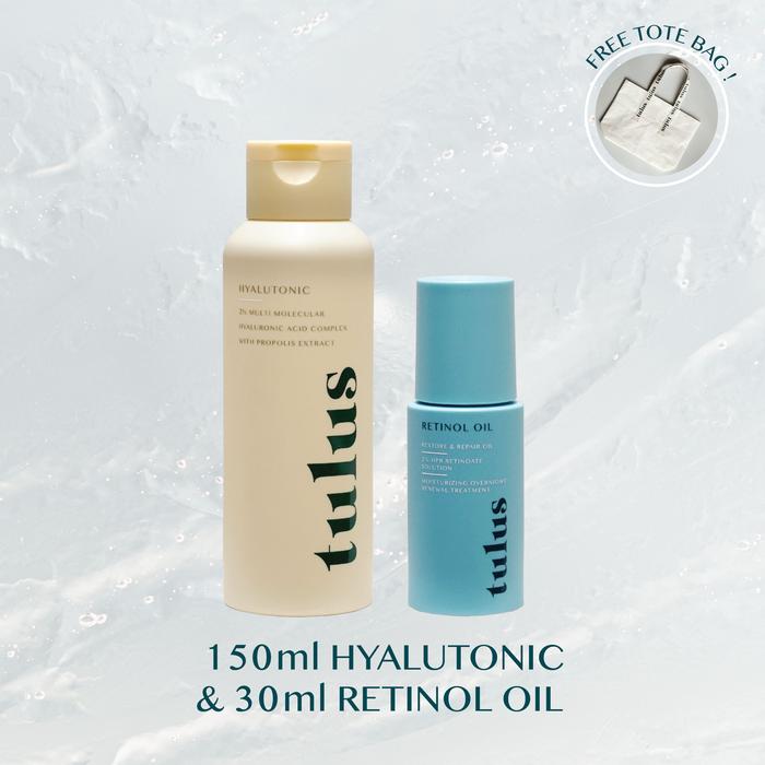 Gambar tulus bundle : 1pc 150ml HYALUTONIC & 1pc 30ml RETINOL OIL dari Tulus Skin undefined Tokopedia