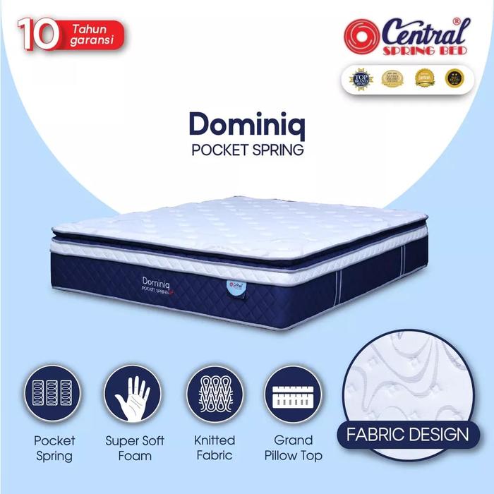 Gambar Spring Bed Central Tipe Dominiq Pocket - Kasur Saja, 100x200 dari Megah Mebel undefined Tokopedia