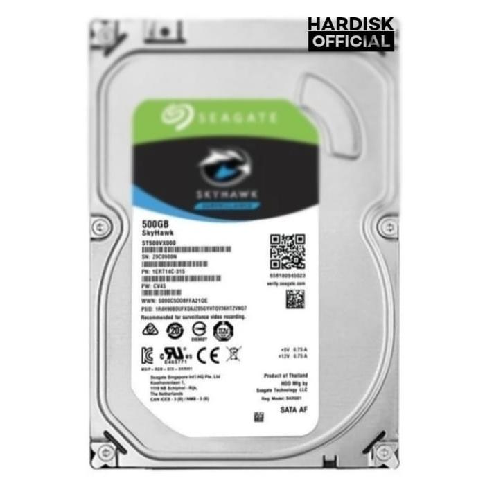 Gambar Hardisk 500GB WD Purple Sata 3.5 For CCTV HDD Internal 500GB For CCTV - 500GB Skyhawk dari Hardisk official undefined Tokopedia