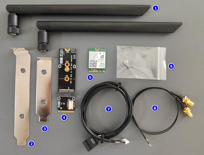 Gambar Adapter M.2 NGFF E key WiFi to M key ssd nvme bluetooth - Adapter+Antenna dari Interface Master Indonesia undefined 4 Tokopedia