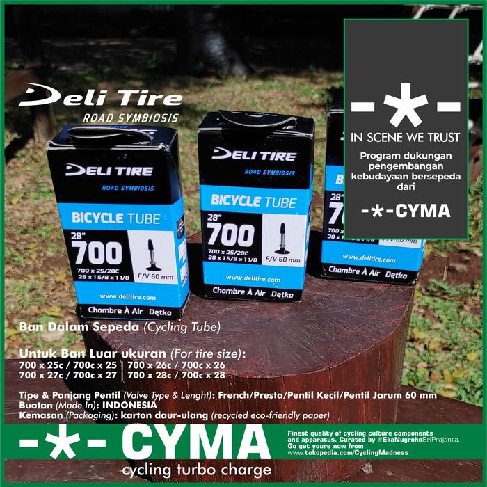 Gambar ban dalam fixie 700c 25 28/ 700 25c 28c/ 28" x 1 5/8 x 1 1/8 Deli Tire dari CYMA by CYCLING MADNESS undefined Tokopedia