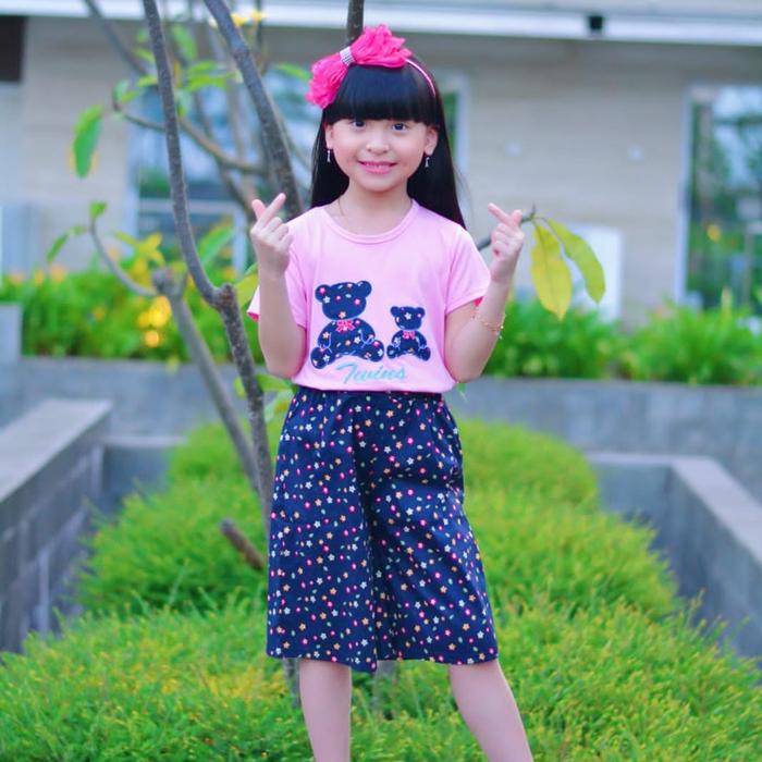 Gambar Setelan baju anak perempuan/pakaian anak/baju anak perempuan usia 3-7 - Pink, S dari Dolin kids undefined Tokopedia