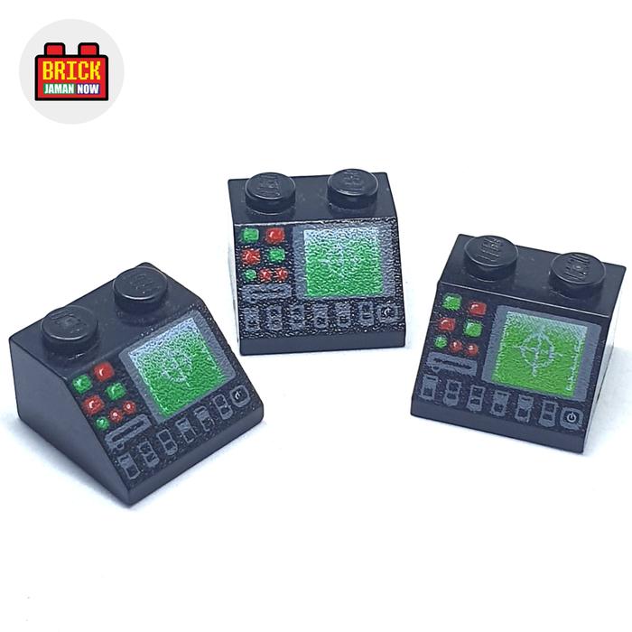 Gambar Lego Part Slope 45 2x2 with Radar & Disk Slot Pattern - Hitam dari Brick Jaman Now Shop undefined Tokopedia