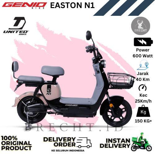 Gambar Sepeda Listrik Ebike UNITED Genio EASTON N1 600W - Black Cream dari BRECHT.ID OFFICIAL STORE undefined Tokopedia