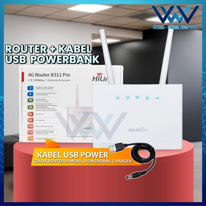 Jual ROUTER MODEM B311 PRO 4G LTE 300Mbps + External antena | All ...