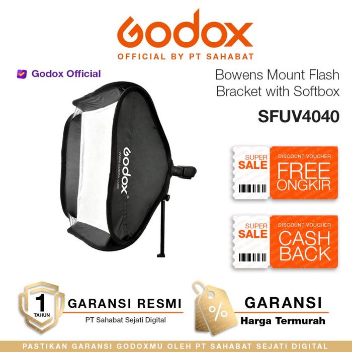 Jual Softbox GODOX SFUV SF-UV 80x80cm brecket S1 mount flash