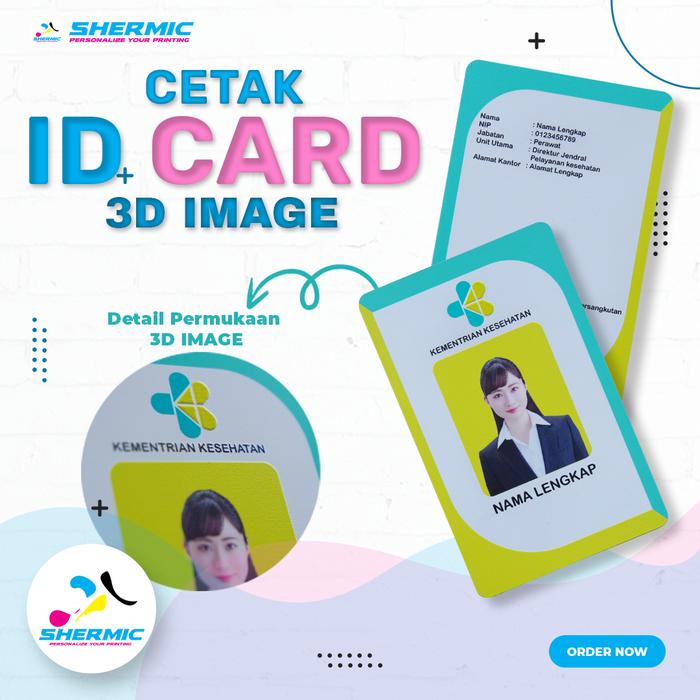Gambar ID CARD NAME TAG  Print UV Kementerian Kesehatan - 3D Image, PVC dari Shermic UV Print undefined Tokopedia