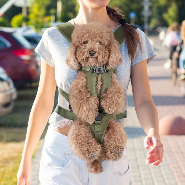 Gambar WOOFIDOO Tail Up Pet Carrier Backpack Premium Dog Cat Tas Anjing Cargo - Olive, S dari Woofidoo Pet Grocer undefined Tokopedia