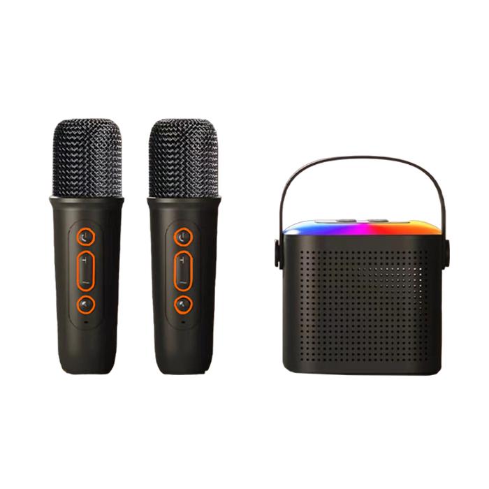Promo Speaker Karaoke Bluetooth Mini 2 Mic Wireless Full Bass RGB Y1 ...