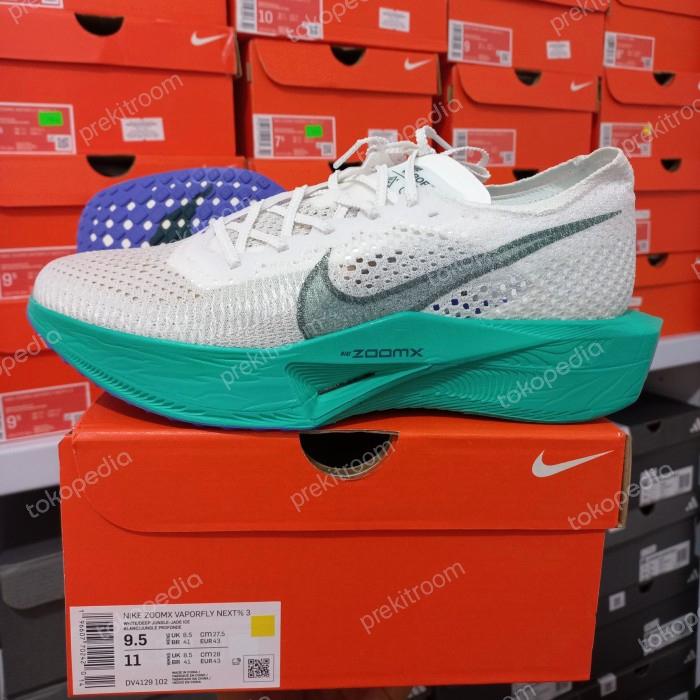 Gambar Nike ZoomX Vaporfly Next% 3 White Jade Men Running Shoes Original BNIB - 9.5 dari prekitroom undefined Tokopedia