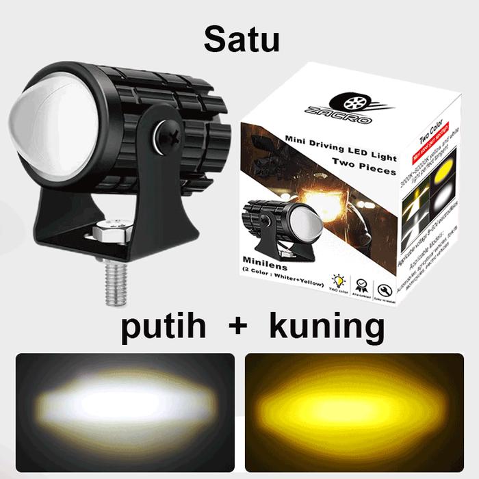 Gambar Lampu LED Motor dan Mobil 2 Mode Lampu Dekat Kuning/Lampu Jauh Putih - Satu dari Zacro Official Shop undefined Tokopedia