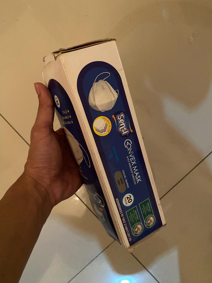 Gambar Sensi Masker Convex 4Ply / Masker Muka SENSI Evo Isi 20 Pcs Face Mask - Abu penyok dari DeaLjavu undefined Tokopedia