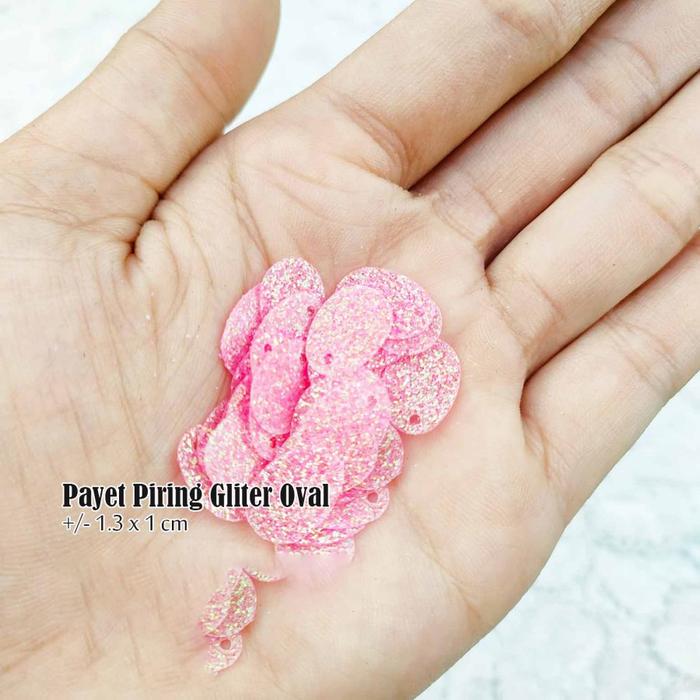 Gambar Payet Piring Gliter Oval 5 Gram / Piringan Manik 5 Gram - Pink dari Rose Collection Medan undefined Tokopedia