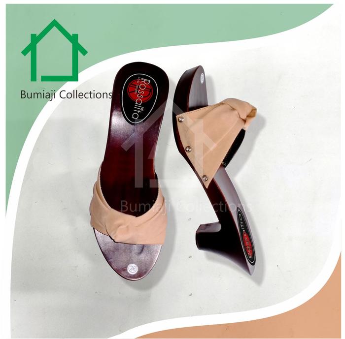 Gambar Sandal heels kayu wanita/Kelom geulis heels khas tasikmalaya - Mocca, 40 dari bumiajicollections undefined Tokopedia
