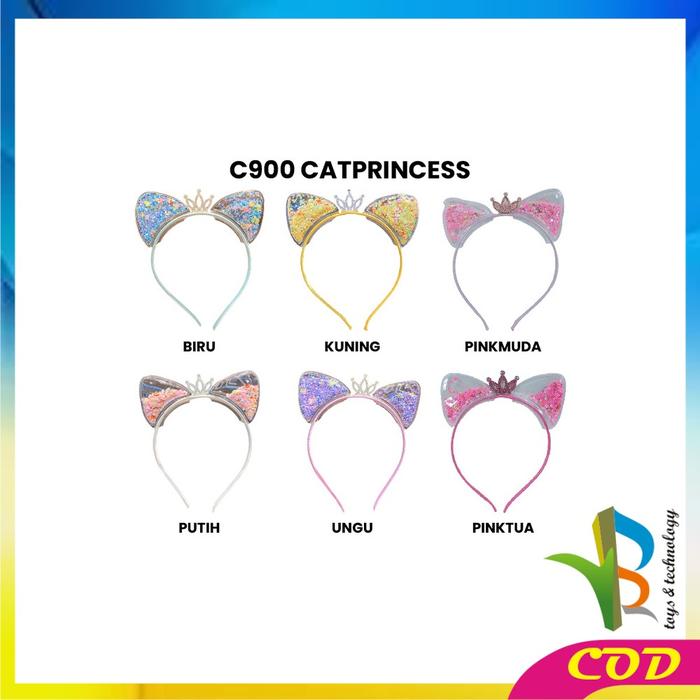 Gambar [COD] RB C900 Bando Anak Bentuk Telinga Kucing / Bando Mahkota Aksesoris - CAT PRINCESS, Ungu dari RB TOYS AND TECHNOLOGY undefined Tokopedia