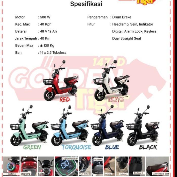 Jual Sepeda Listrik Goda 147-D Golden Tiger Moped Electric Bike