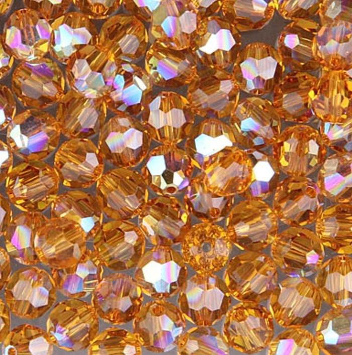 Gambar Crystal Swarovski Beads Bulat Segi 5000 AB 5mm Harga/12Pc - Topaz AB dari Toko Mutiara Indah_NEW undefined Tokopedia