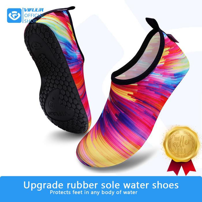 Gambar Sepatu Pantai / Anti Licin / Bahan Karet / Sepatu Olahraga Air - Sinar, 38/39=25.3cm dari vifuur aqua shoes NO.1 undefined Tokopedia
