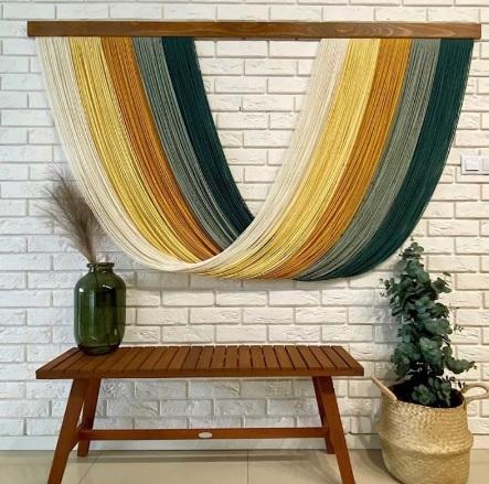 Gambar Macrame athetic room/ Macrame rainbow ukuran 100 x 60 cm/ Home decor - B dari Timandco undefined 5 Tokopedia