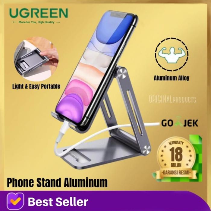 Gambar UGREEN desktop Stand Holder Metal Dudukan tablet iphone ipad samsung - 80708-Silver dari ORIGINALproducts JAKARTA undefined Tokopedia