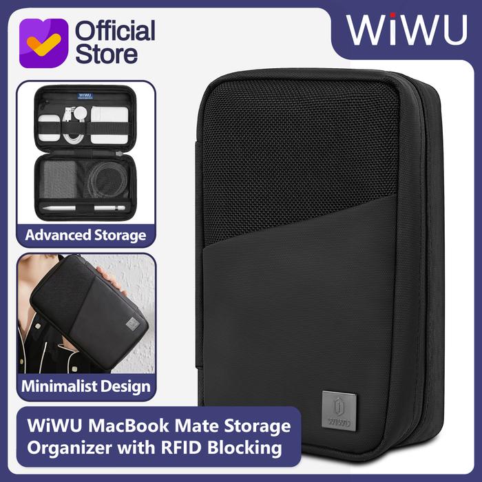 Gambar Pouch WiWU MacBook Mate Accessories Laptop Storage Organizer RFID - Black dari WiWU Official undefined Tokopedia