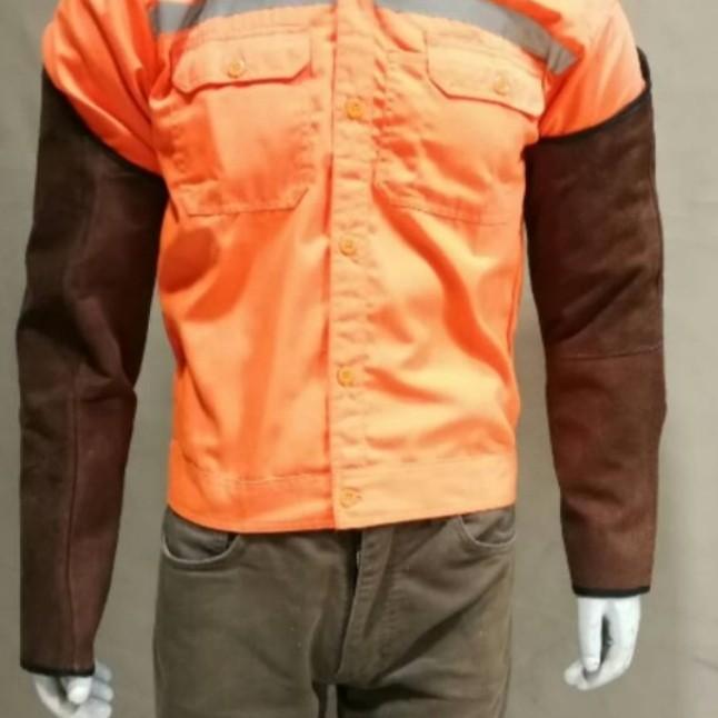 Gambar Set Apron safety dada lengan kulit untuk las set apron las kulit - Apron Lengan dari ARTO MORO GROSIR undefined Tokopedia