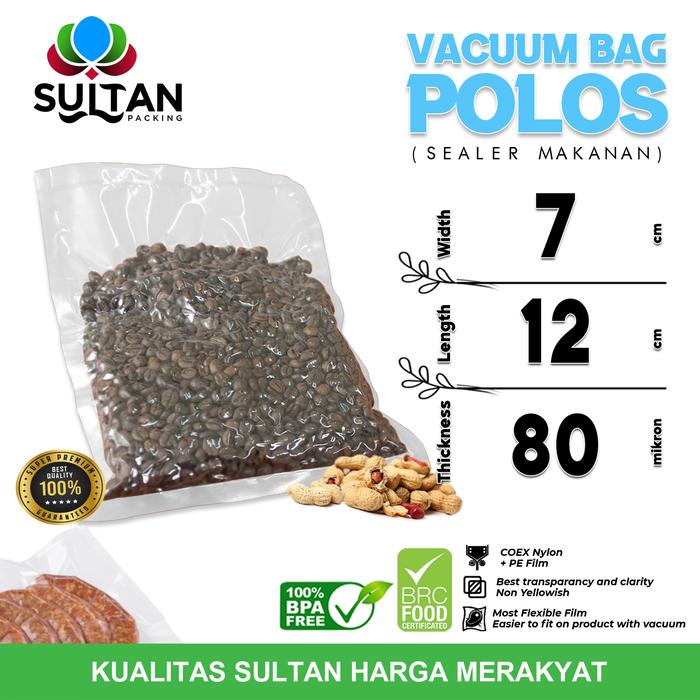 Gambar Plastik Vacuum Bag Delkochoice  7x12cm Polos Vakum Sealer Makanan - Embossed dari Sultan Packing undefined Tokopedia