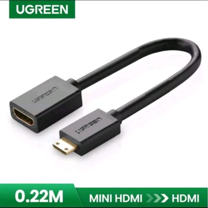 Gambar Mini Hdmi Ugreen Kabel Mini Hdmi Male to Hdmi Female - Mini Hdmi 4K - 20137-ABS BLACK dari realstar undefined Tokopedia