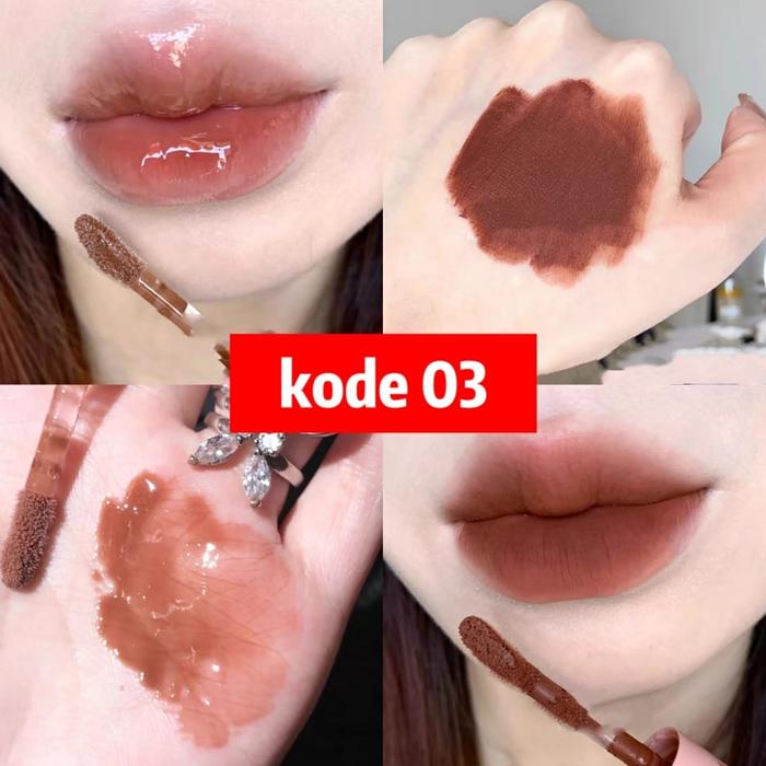 Gambar Lipstick Cappuvini 2 in 1 Lip Cream Lipgloss dua sisi Matte Lipstick - Lipstick 03 dari luckyshupp undefined Tokopedia