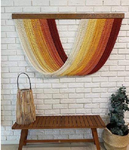 Gambar Macrame athetic room/ Macrame rainbow ukuran 100 x 60 cm/ Home decor - B dari Timandco undefined Tokopedia