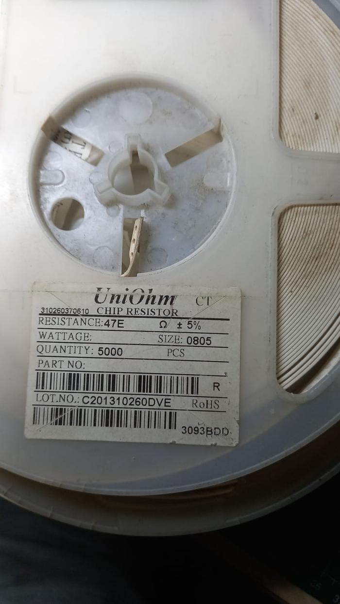 Gambar Resistor SMD 0805 4K7, 10K, 2K2, 220 Ohm, 560 Ohm, 47 Ohm - 47 ohm dari Sarah Elektronik undefined Tokopedia