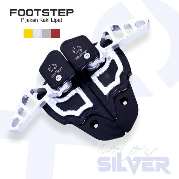 Gambar Footstep Race Boy CNC Vespa Sprint Primavera - Black Silver dari Legend Motor Shop Id undefined Tokopedia