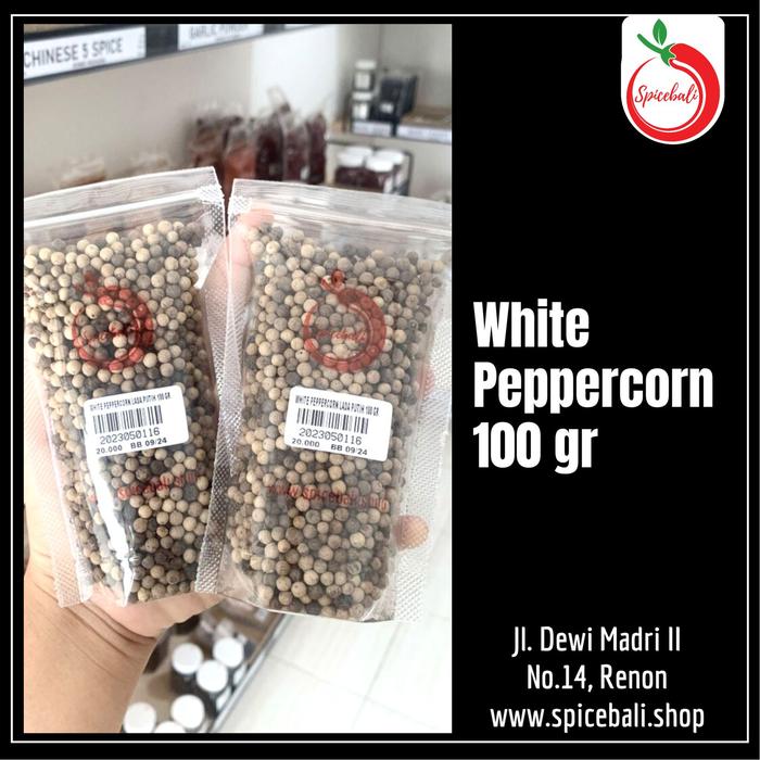 Gambar 1 kg Lada Putih Bangka / White Peppercorn /Merica Butir Utuh 500gr 1kg - 100 gr dari SpiceBali undefined Tokopedia