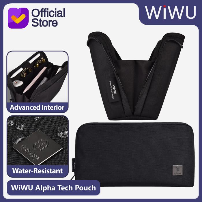 Gambar Pouch WiWU Alpha Tech Accessories Gadget Storage Organizer - Black dari WiWU Official undefined Tokopedia