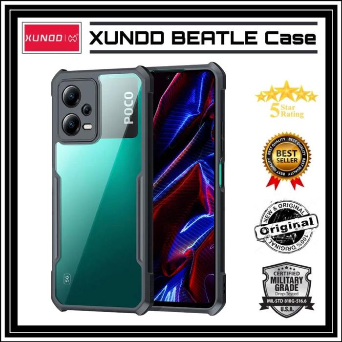 Gambar Xiaomi Poco X5 5G Case XUNDD Beatle Original Casing Bening Hard Cover - HITAM., XM POCO X5 5G. dari Case Thebest undefined Tokopedia