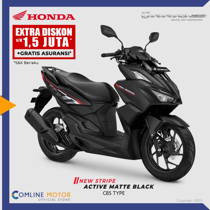 Gambar COMLINE-Sepeda Motor Honda VARIO 160 CBS 2023 - Active Black, KTP=JKT/TGR dari ComLine Motor undefined Tokopedia
