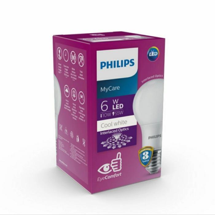 Gambar PHILIPS LED MYCARE 6W MY CARE 6 WATT 6 W COOL DAY LIGHT PUTIH 4000K dari MULLEHWAROENG undefined Tokopedia