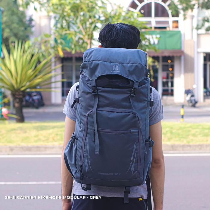 Gambar Tas Ransel Semi Carrier Gunung Hikemore Modular Original - HM Grey dari Riung Adventure undefined Tokopedia