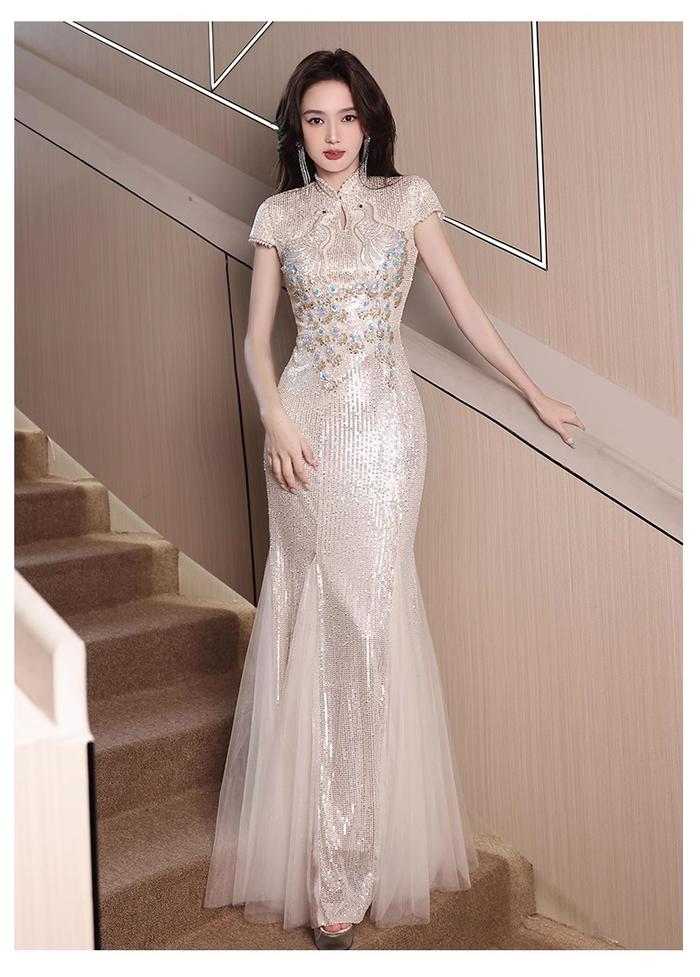 Prom Beige Mermaid Dress Jual Gaun Pesta 2308004 Cream Leher Shanghai Cheongsam Mermaid Party Dress Custom Prom Beige Mermaid Dress Jual Gaun Pesta 2308004 Cream Leher Shanghai Cheongsam Mermaid Party Dress Custom