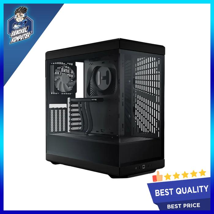 Gambar HYTE Y40 S-TIER AESTHETIC CASE WITH PCI-E 4.0 RISER CABLE/2 FAN - FULL BLACK dari bengkelkomputerptk undefined Tokopedia
