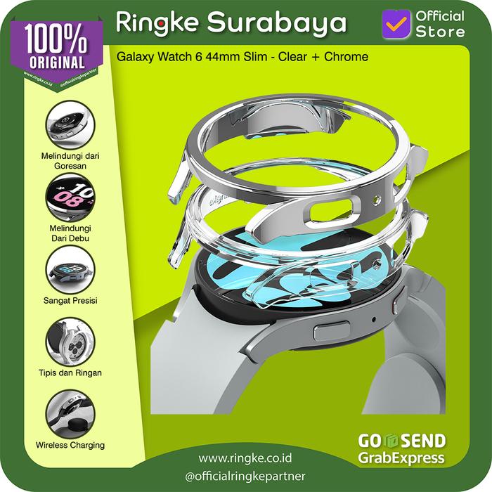 Gambar Casing Ringke Compatible For Galaxy Watch 6 Slim Hardcase Anti Crack TahanBanting Armor - 44-Chrome dari Ringke Surabaya undefined Tokopedia