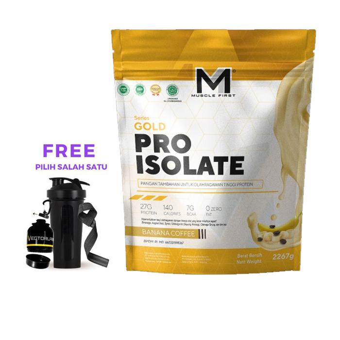 Gambar Muscle First M1 Pro Isolate Protein 5LB 2,3kg Whey Isolate - Banana Coffee, Shaker dari Twocare undefined Tokopedia