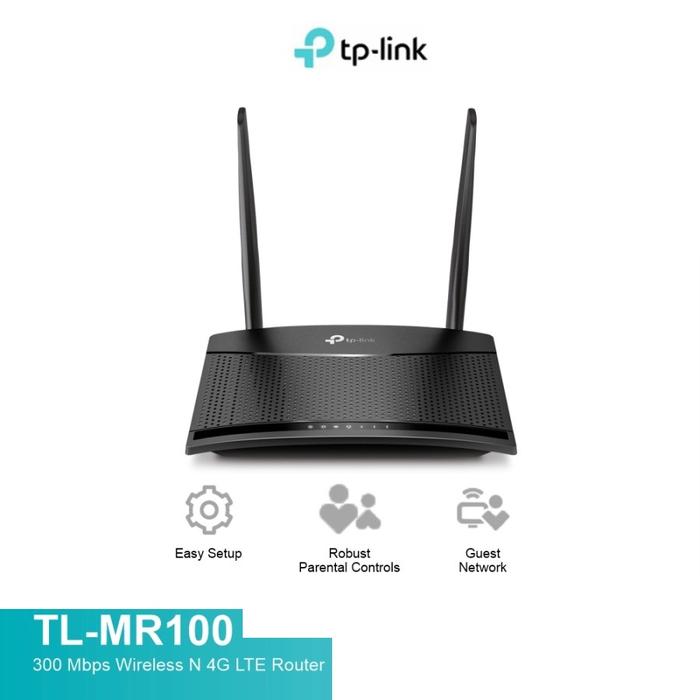 Gambar Tplink TL-MR100 4G LTE Router 300 Mbps Wireless N 4G Router MR100 - MR100 dari city network undefined Tokopedia