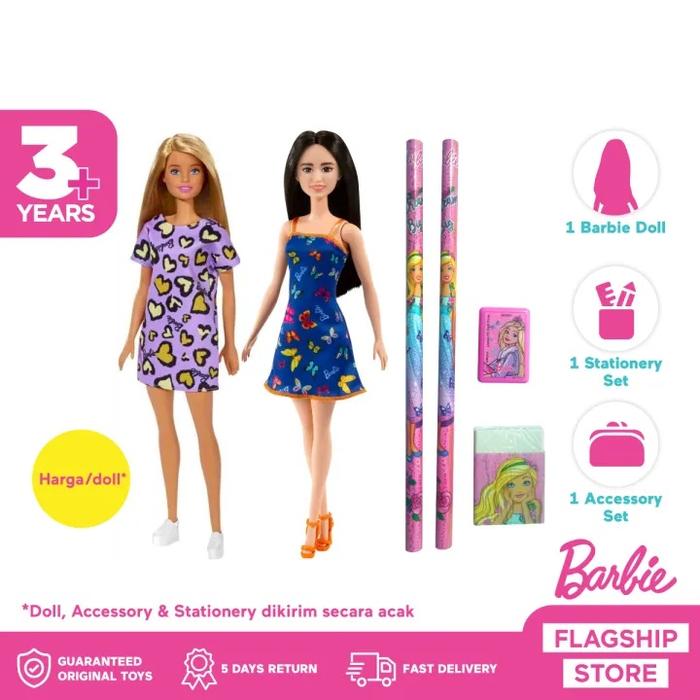 Promo Barbie Boneka Stationery Set Original Mattel 100% Kab