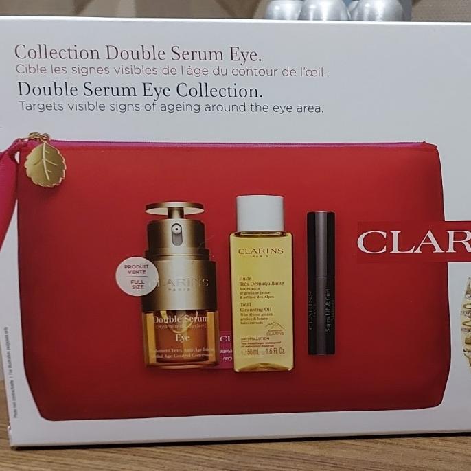 Gambar ready stok Clarins Double Serum Eye 20ml Set/ Clarins Christmas Editon dari toko lintas undefined Tokopedia