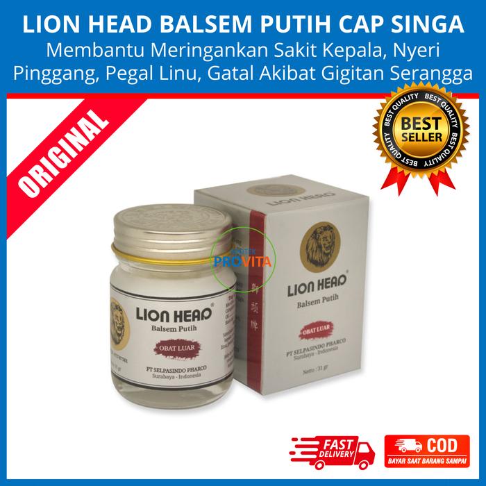 Gambar LION HEAD BALSEM PUTIH CAP SINGA 13 GR & 31 GR - Obat Pegal - Pegal - 13 GR dari Apotek Provita undefined Tokopedia